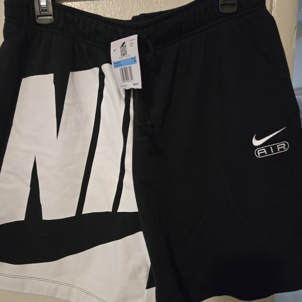 Nike Black & White Air Logo Men's Shorts - Picture 2 of 9